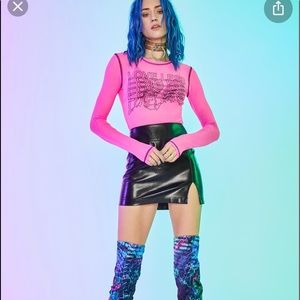 Current Mood Love Less sheer crop top